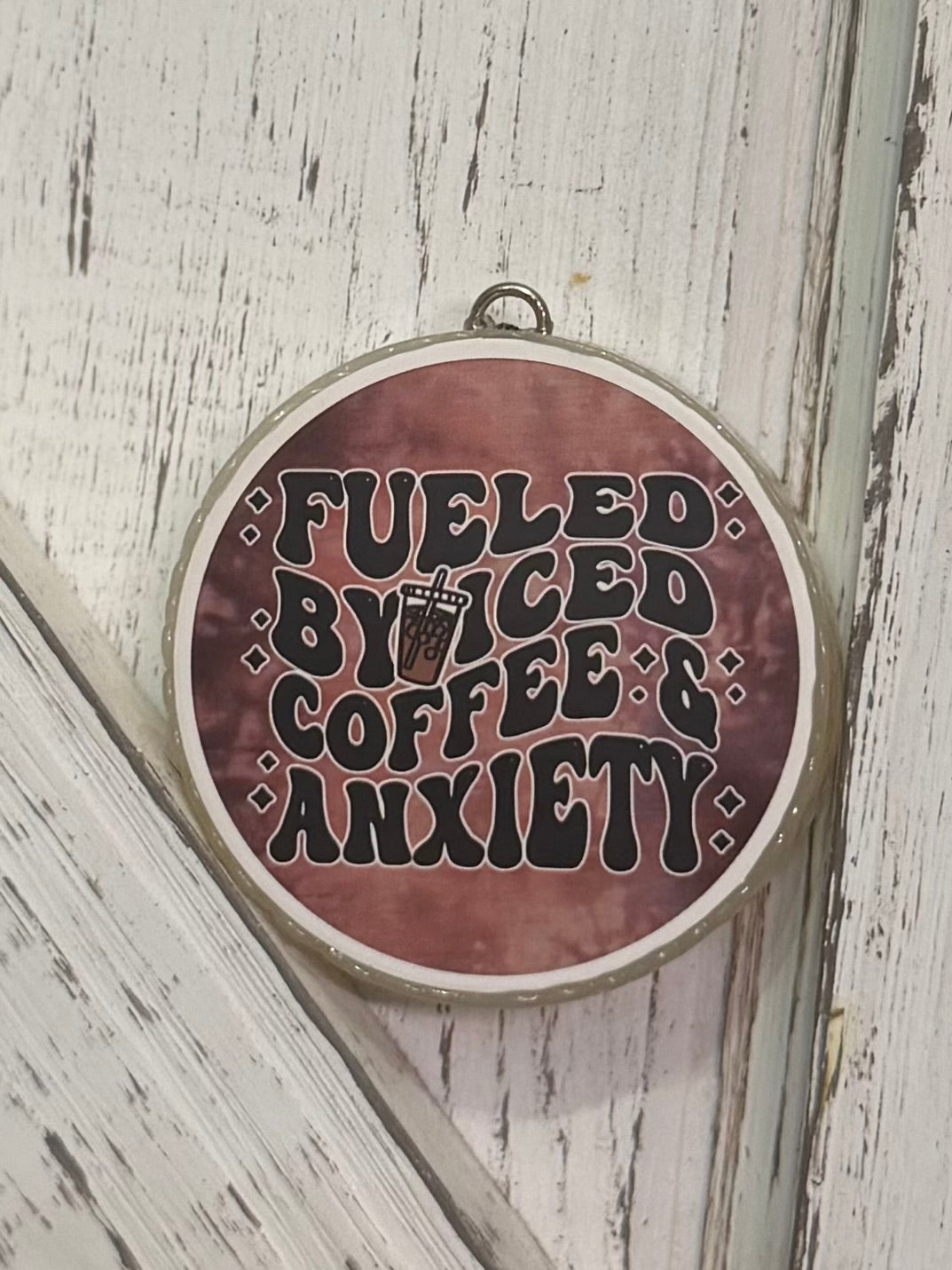 Fueled by iced coffee Car Freshie