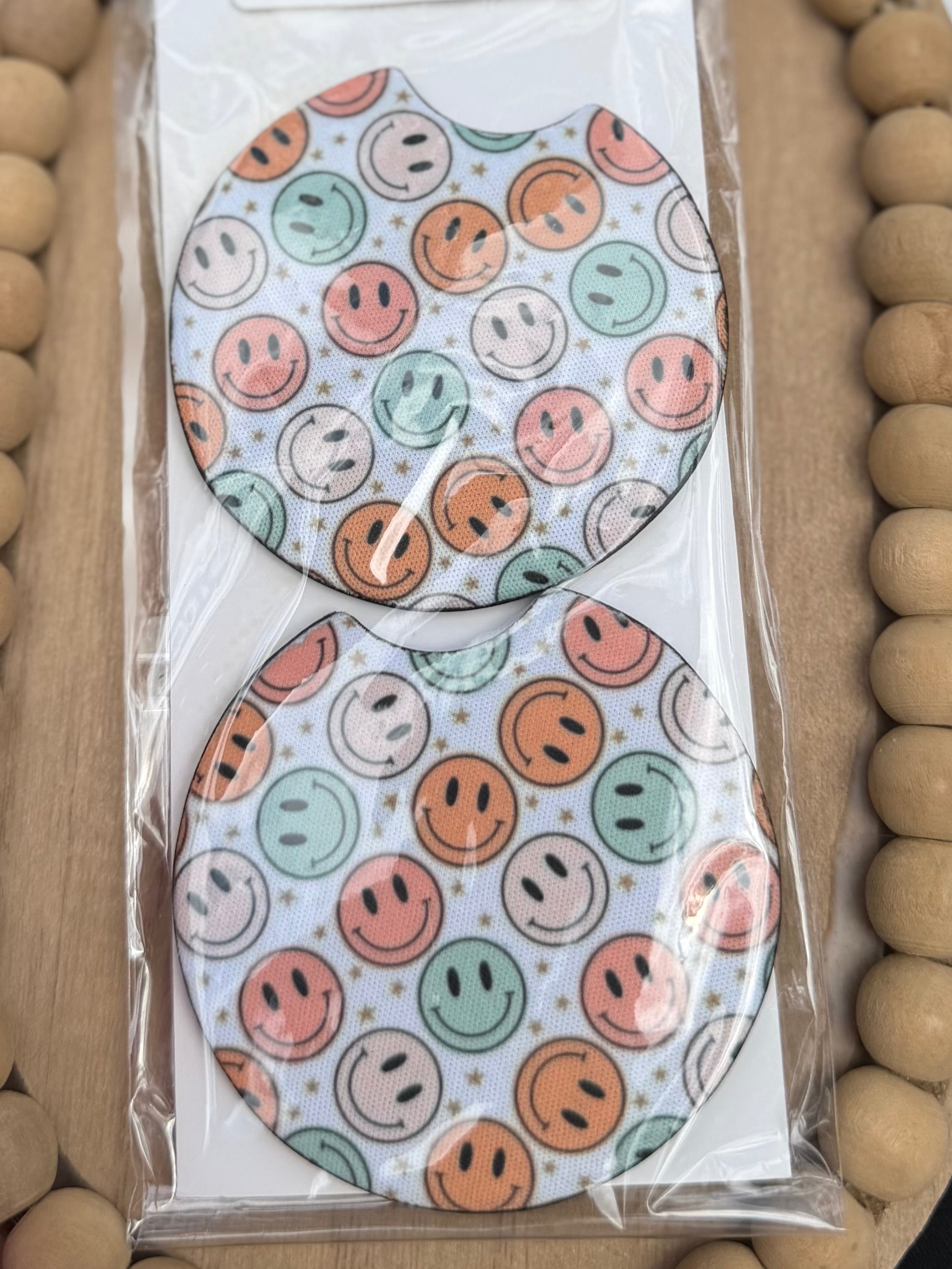 Smiley Car Coasters