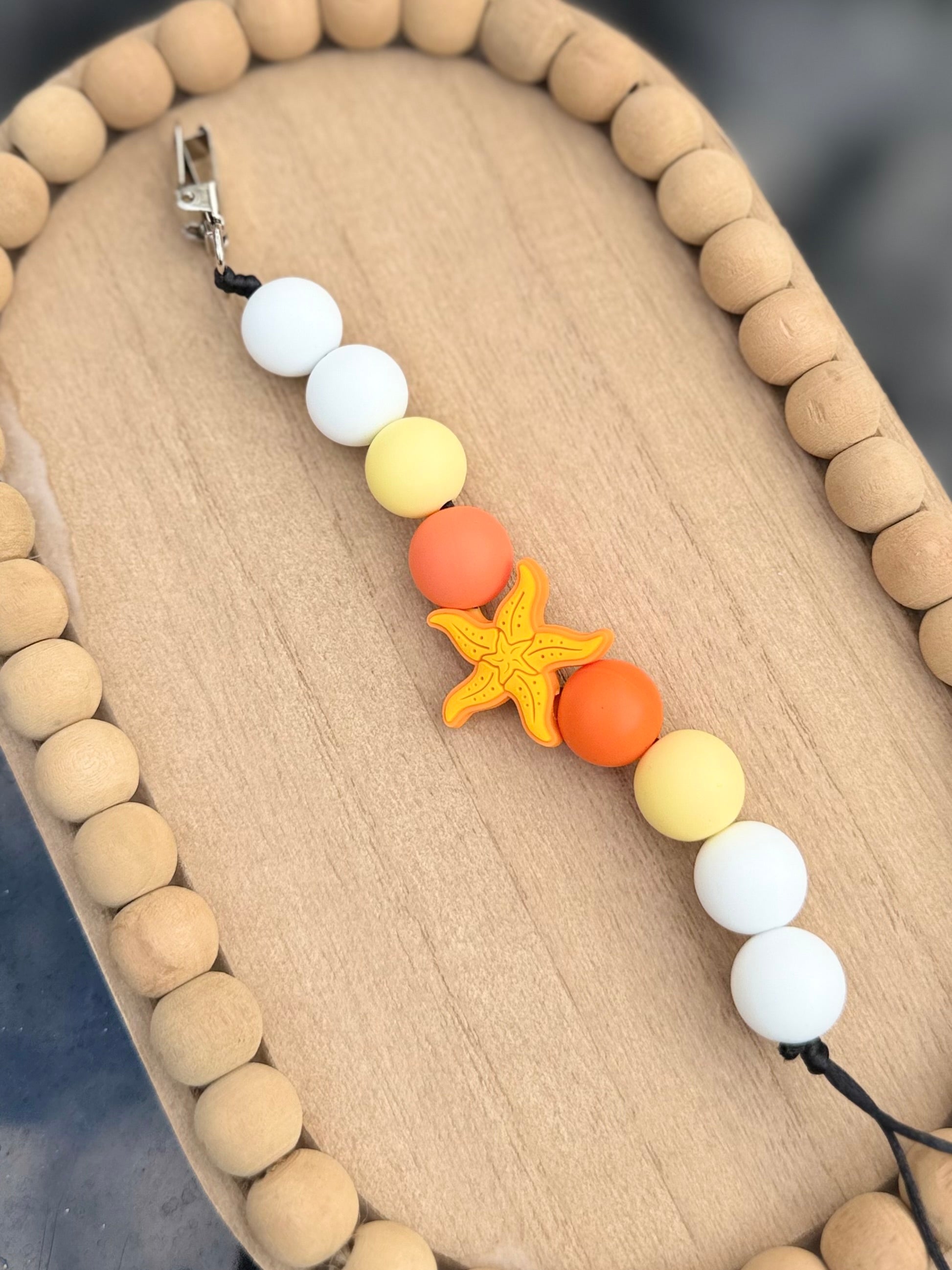 Starfish Pacifier Clip